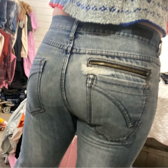 Men’s 34x30 Ring of Fire Distressed Jeans Destroyed Holey Zipper Pocket Faded - Picture 2 of 13